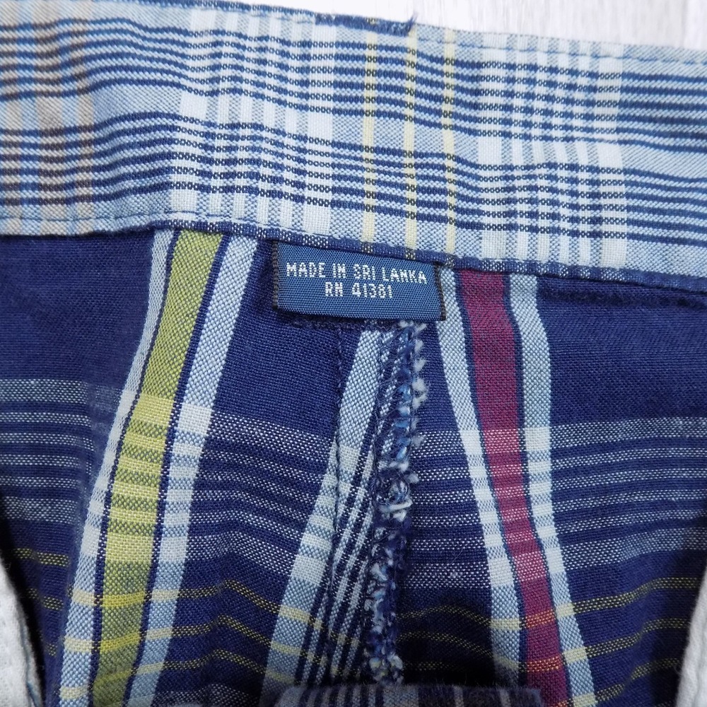 Polo Ralph Lauren Tyler Short‎ Mens 35 Blue Plaid Cotton Casual Madras Shorts - Picture 3 of 7